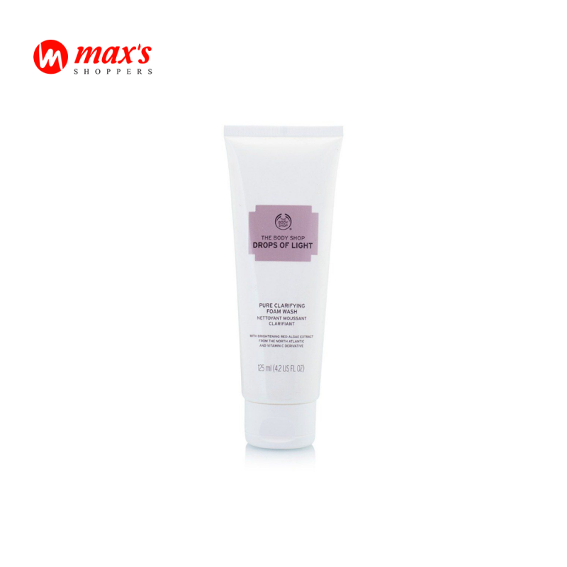 The body shop drops of light pure clarifying foam wash 125ml