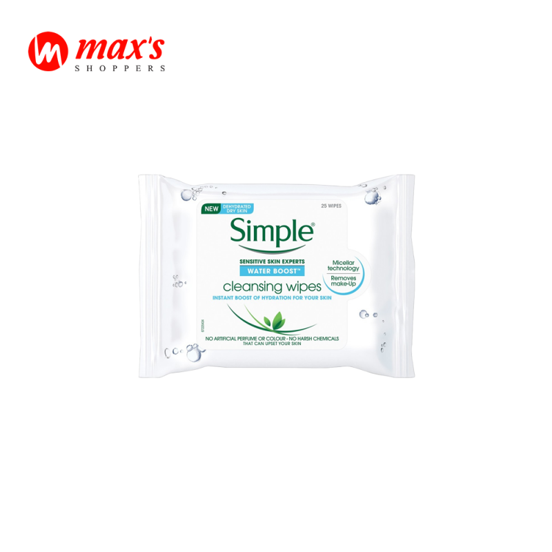 Simple Water Boost Cleansing Wipes 25